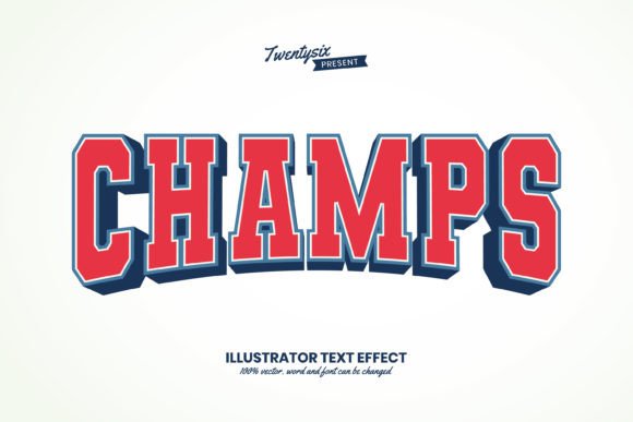 Champ - Sport Varsity Text Style Effect: A Versatile Design Tool for Creative Professionals