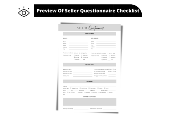 Editable Seller Questionnaire Template