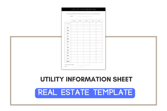 Editable Utility Information Sheet and Premium Utility Information Sheet Template For Everyone