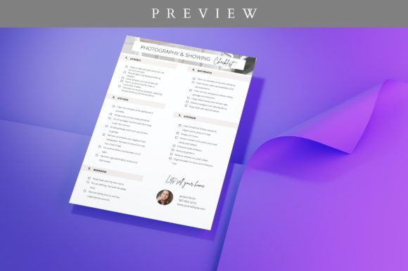 Photography Showing Checklist