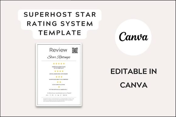 Print Airbnb Superhost Rating Template