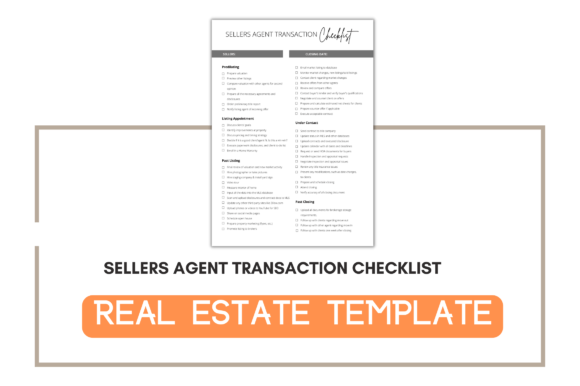 Sellers Agent Transaction Printable: A Practical Tool for Real Estate Professionals