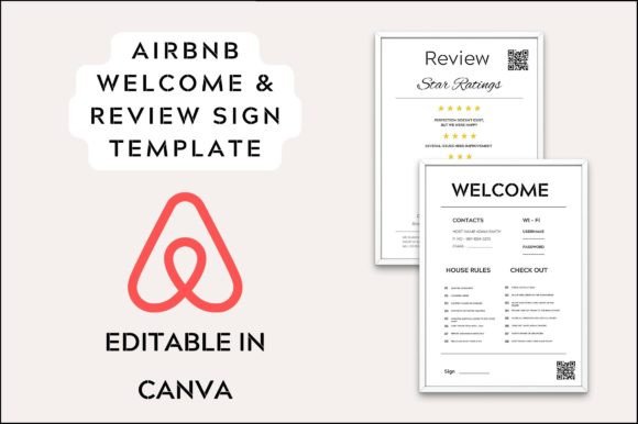 Welcome and Review Rating Sign Template: A Smart Tool for Hosts and Businesses